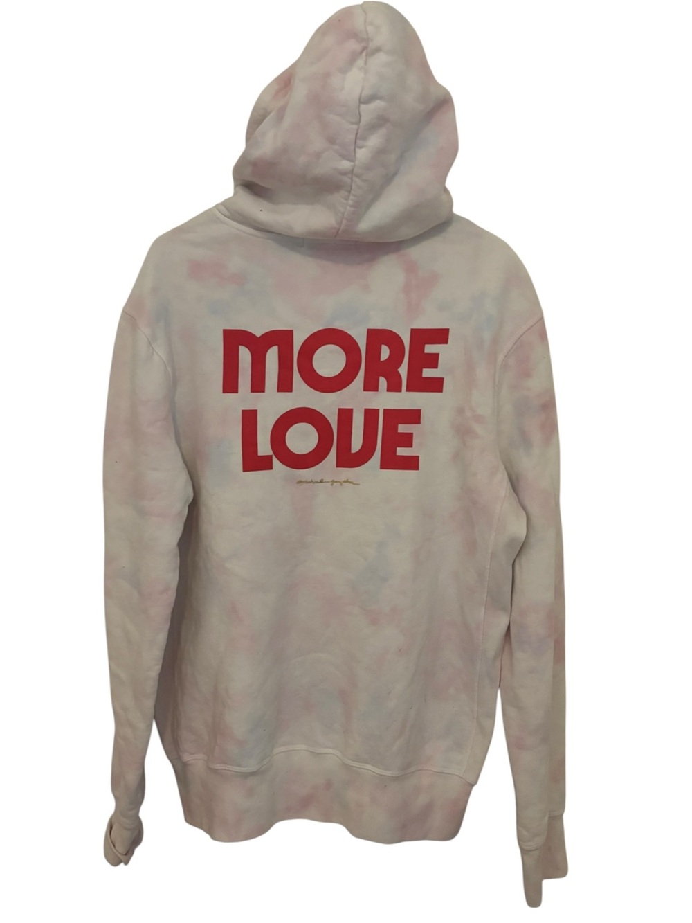 Spiritual Gangster More Love Tie Dye Hoodie Oversized Pink Blue Pullover Small